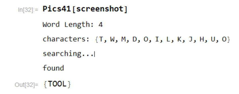 Solving Puzzle 4 Pics 1 Word Online Technical Discussion Groups Wolfram Community