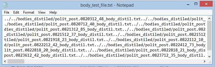 Test Set File