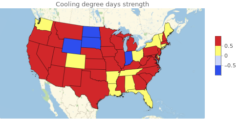 cooling degree map