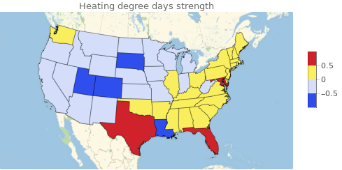 heating degree map