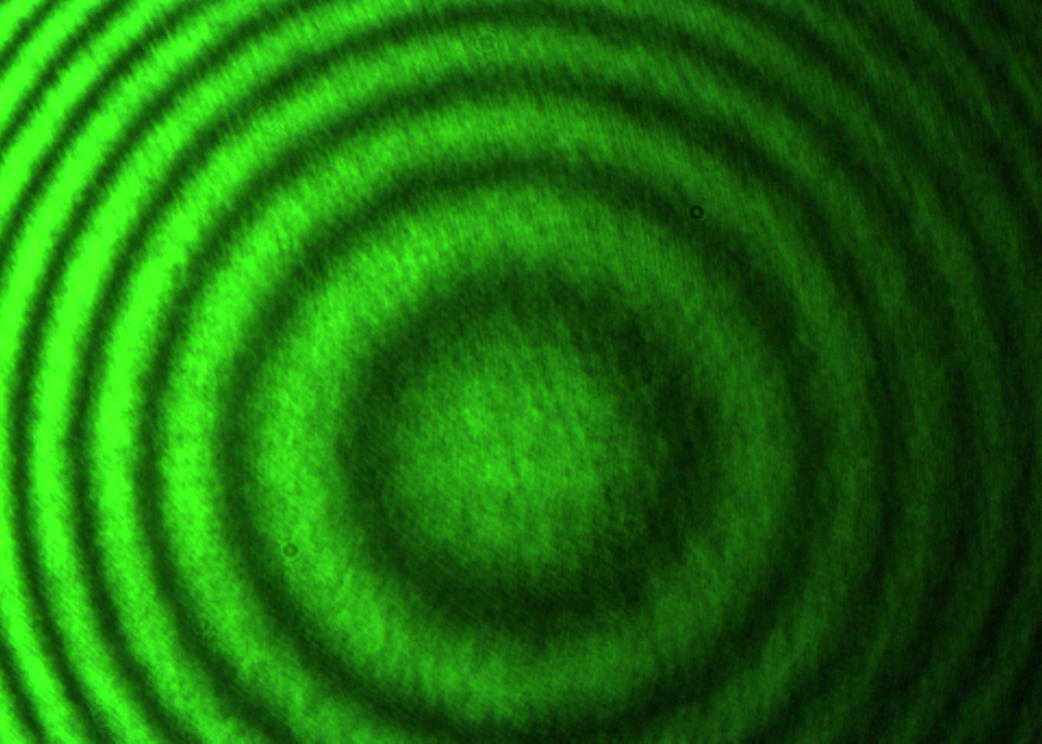 The image is the fringe pattern produced by a Michelson Interferometer
