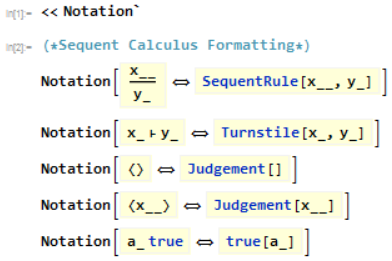 Declaring various notations