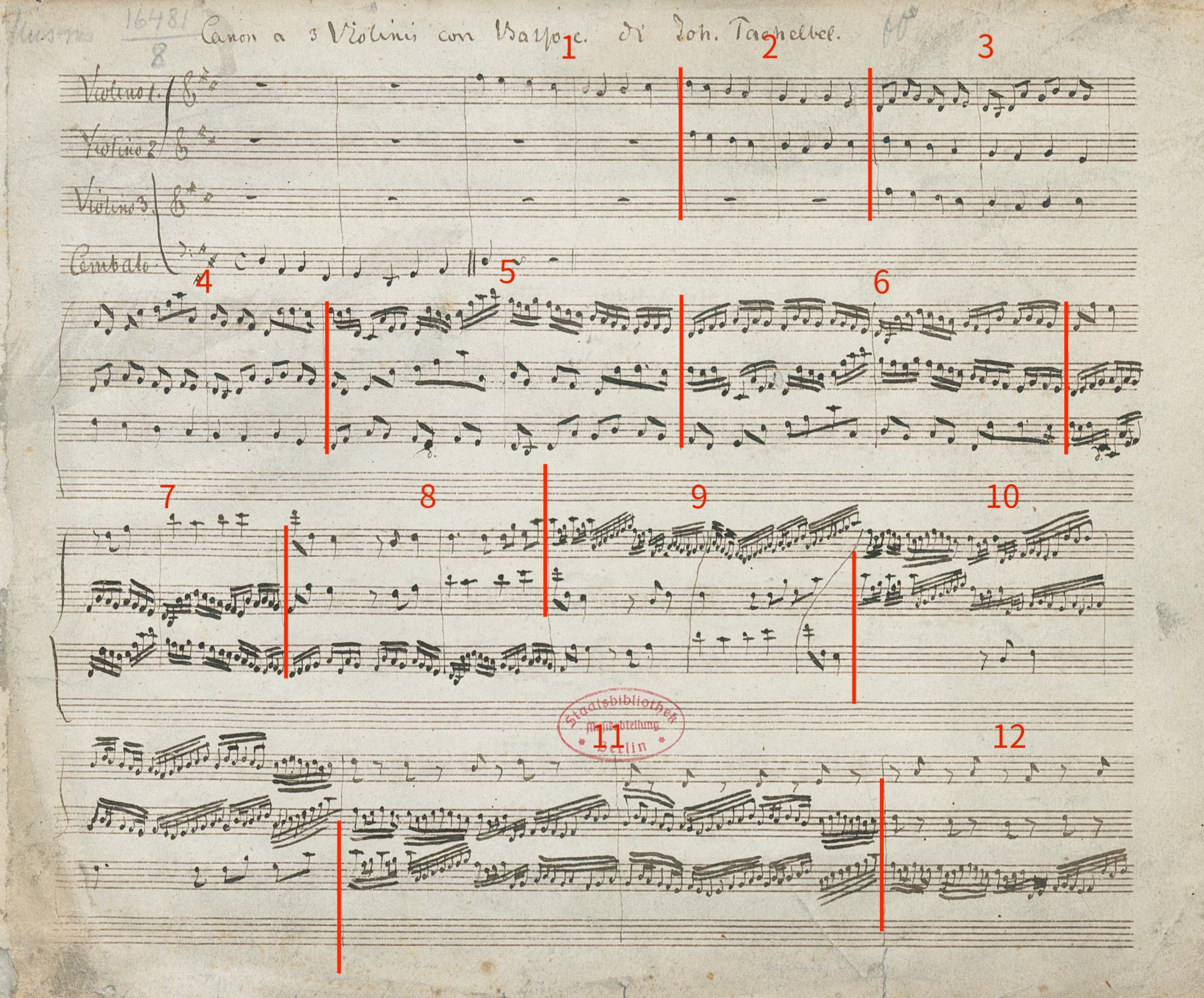 Bach's manuscript
