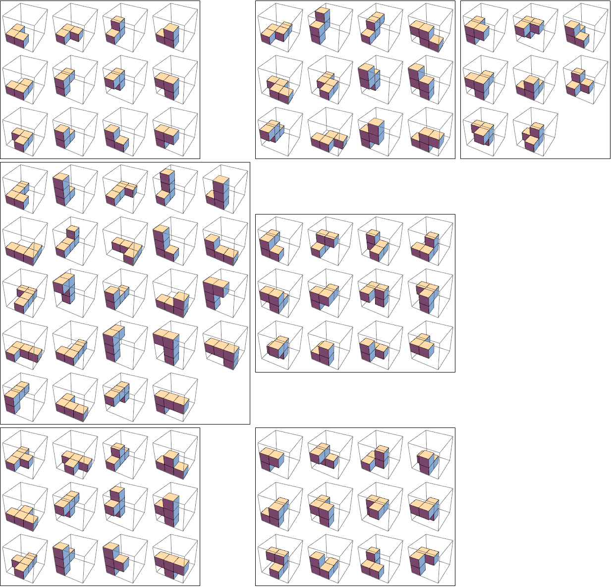 3-Dimensional Challenges with Soma Cubes: Advanced Squared by SamizdatMath