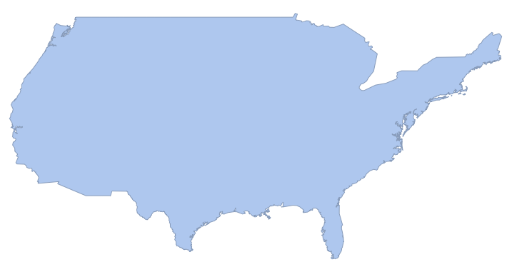 projected conterminous US region