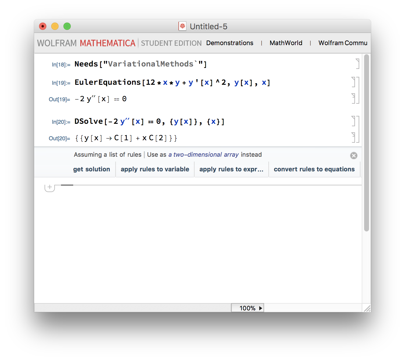 Mathematica's calculations