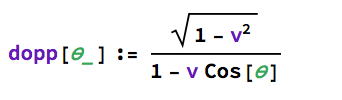 Initial equation for the Doppler effect