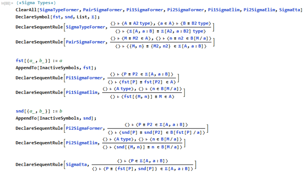 Sigma Types