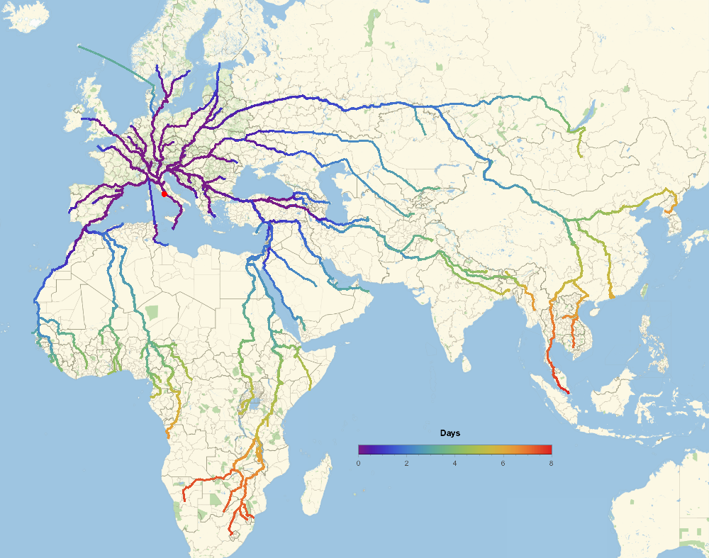 All capitals to Rome