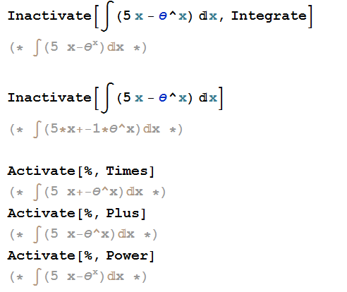 Activate and Inactivate examples
