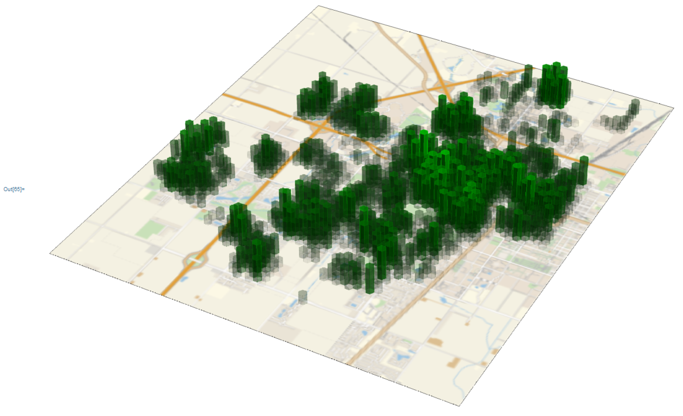 Tree coverage in Champaign, IL.