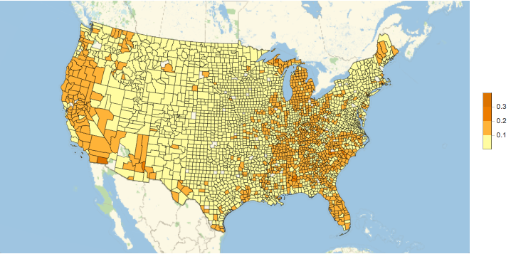 Unemployment choropleth