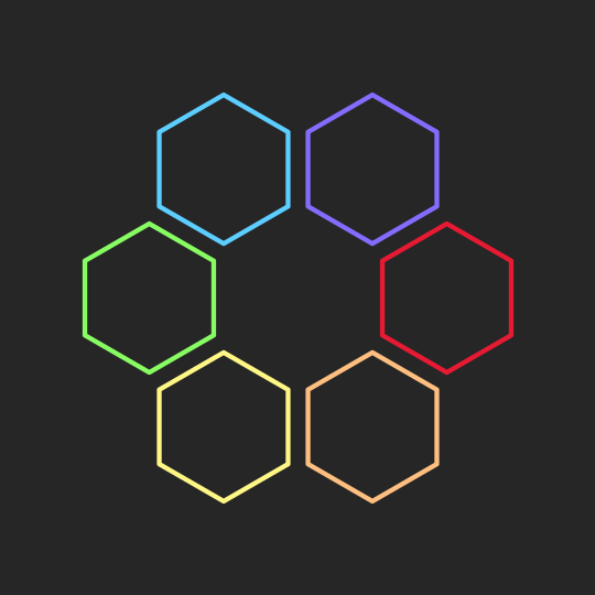 Spinning hexagons