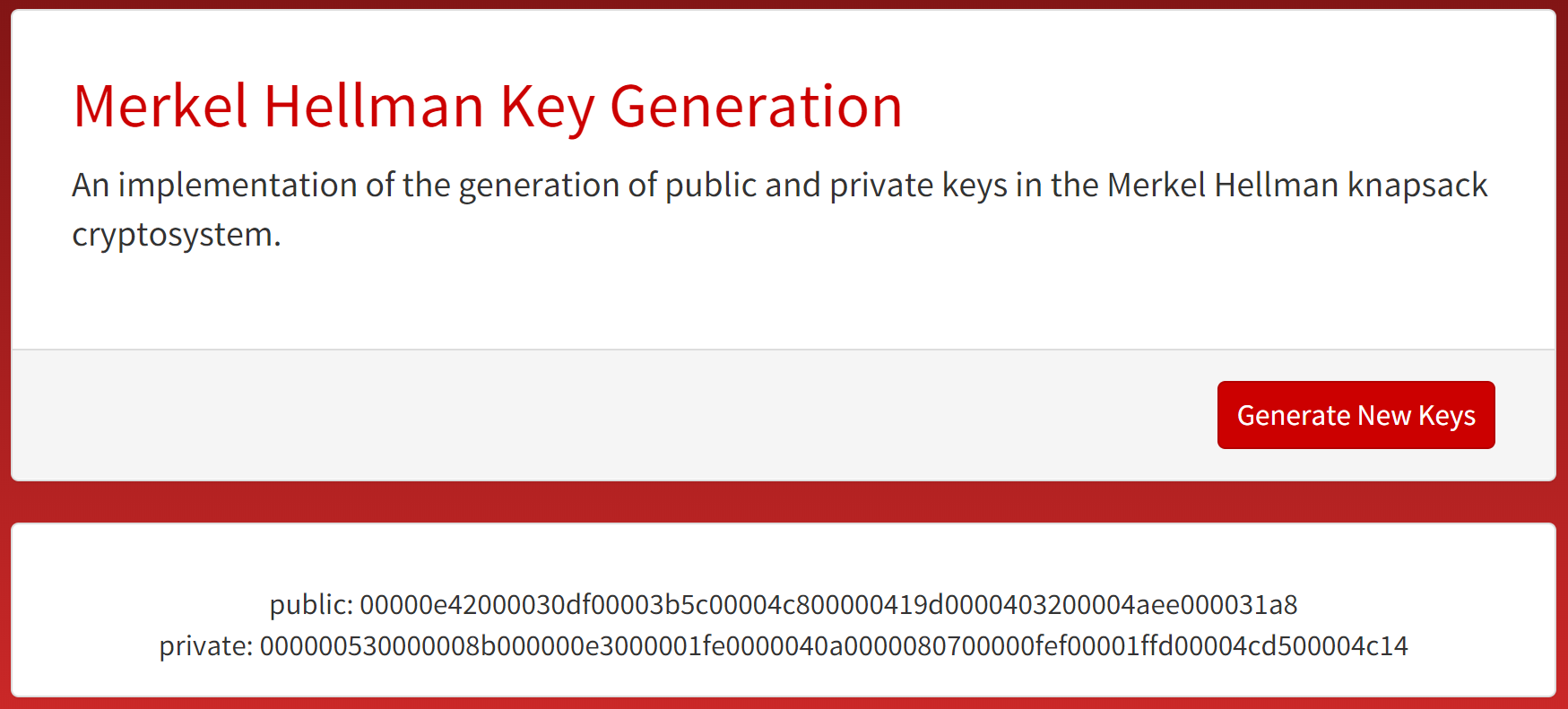 Key Generation Microsite