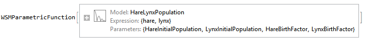 Parametric function returned by WSMParametricSimulateValue