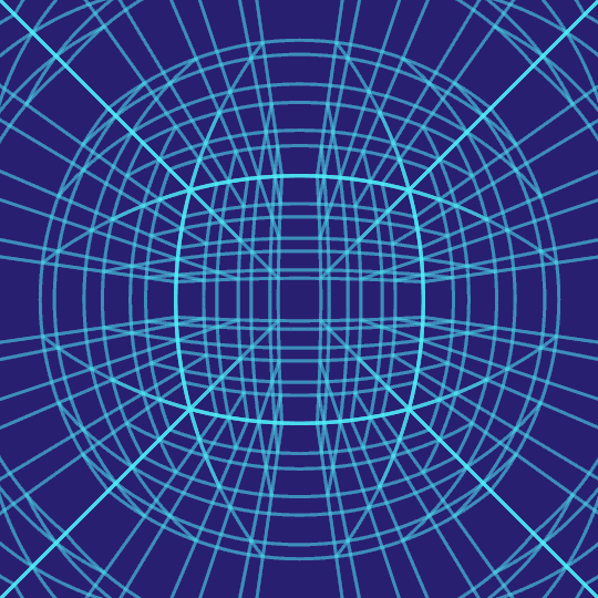 Stereographic projection of cube grid