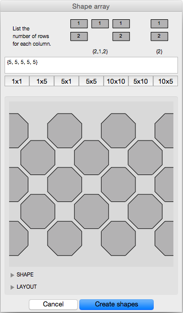 shape array