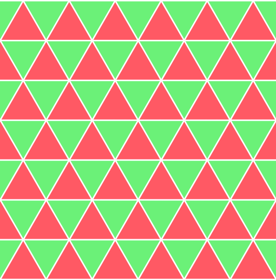 Broken triangular grid