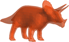 3D-Printed Triceratops