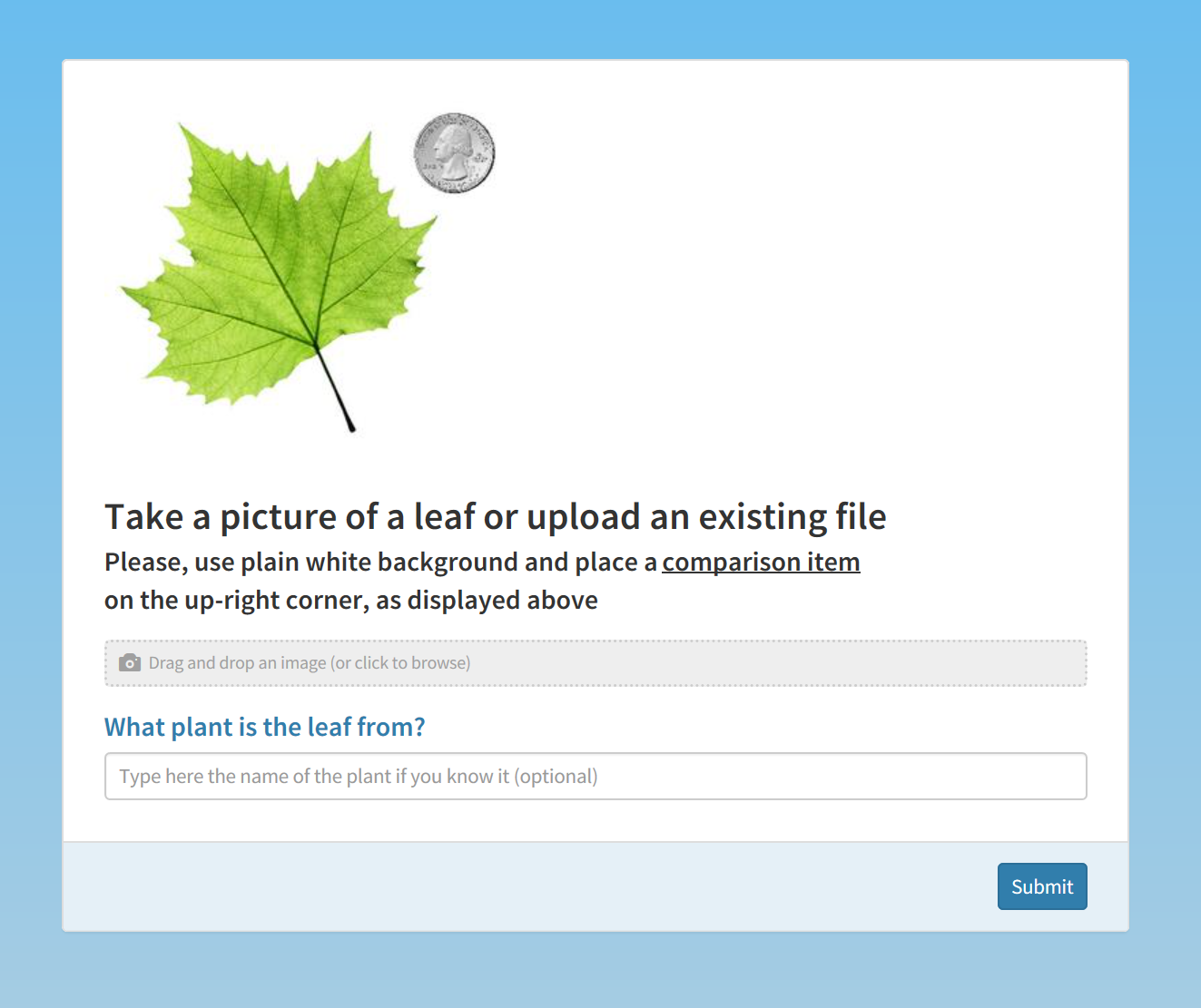 Web form user interface created with CloudDeploy and FormFunction.