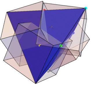 covering a tetrahedron with 4 cubes