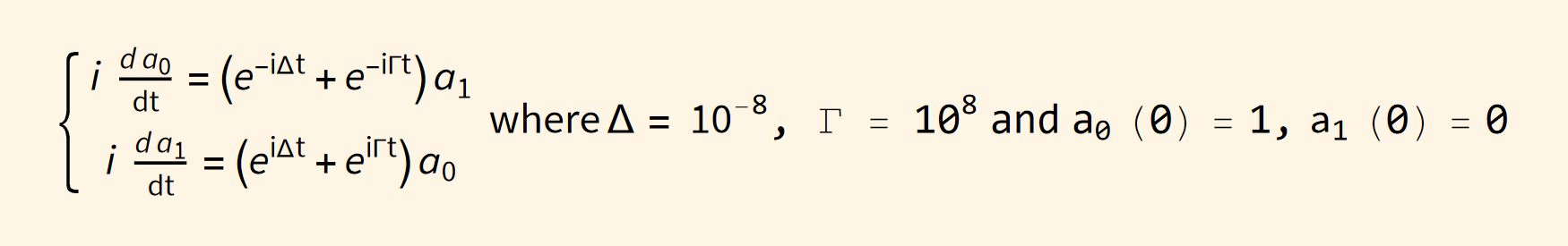 the equations Rabi problem 