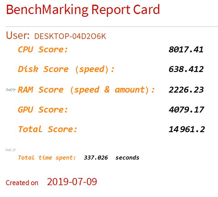 The GPU Machine test