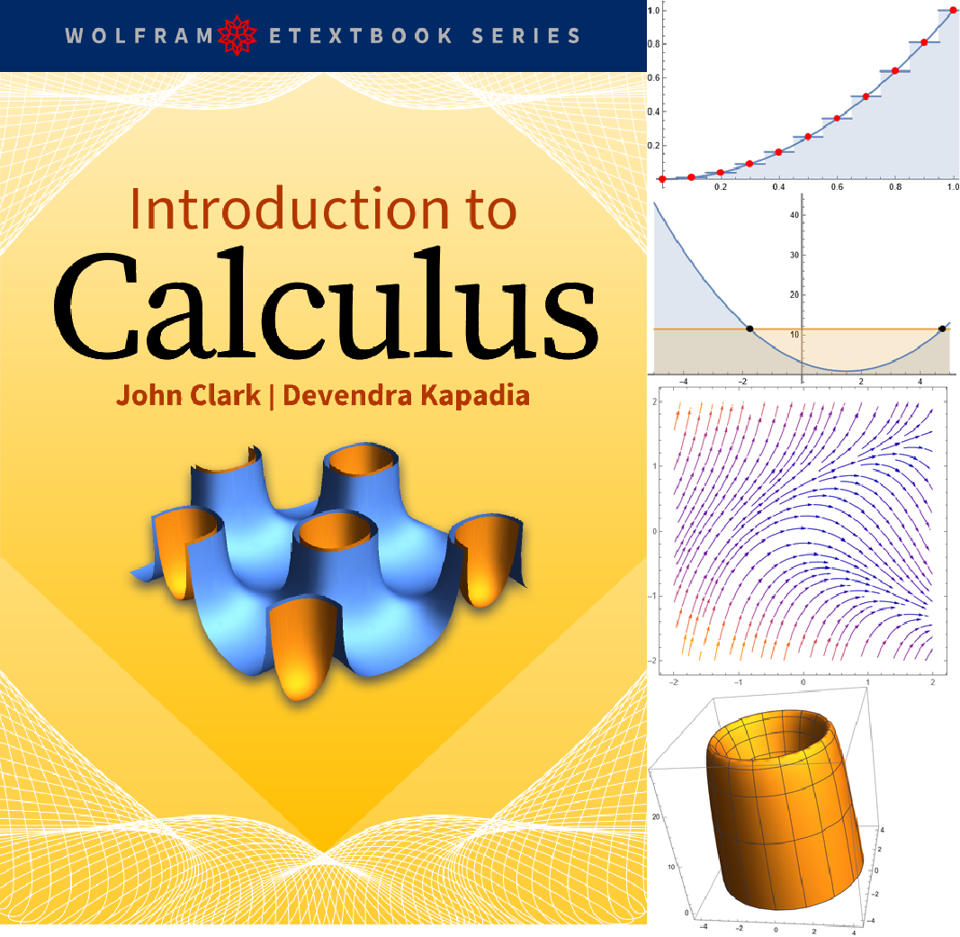  Cover of Wolfram Media book Introduction to Calculus: fundamental concepts and applications with videos and course by Devendra Kapadia 
