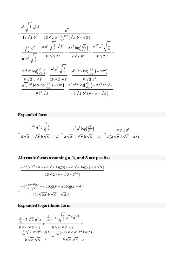 formulas