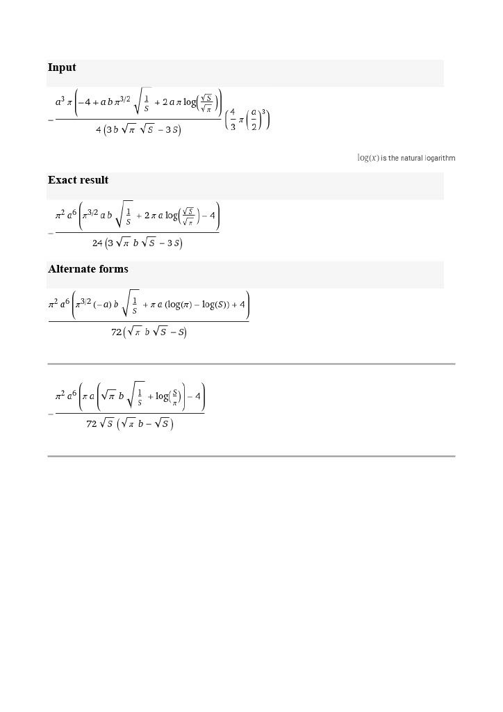 formulas