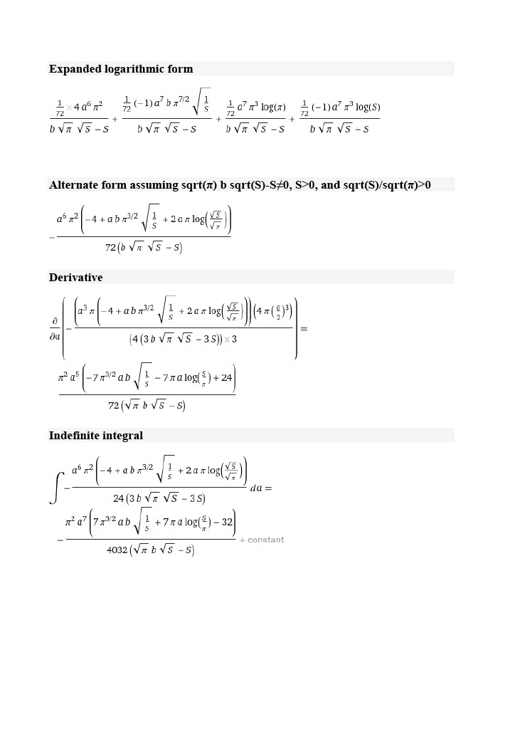 formulas