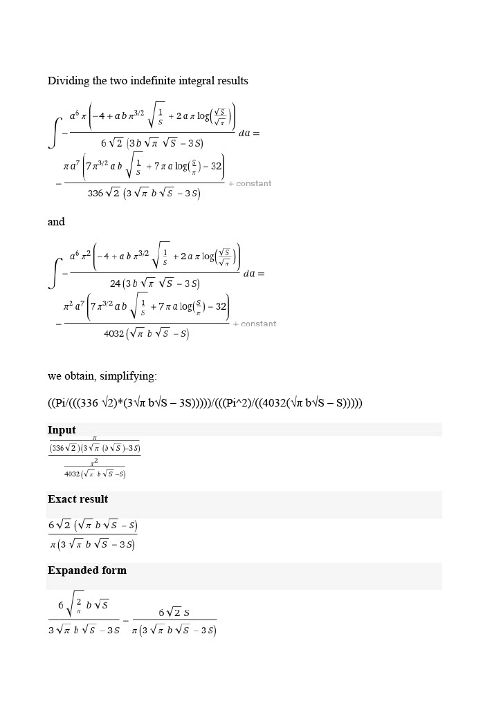 formulas