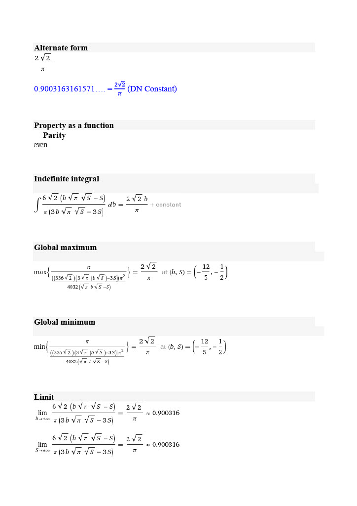 formulas