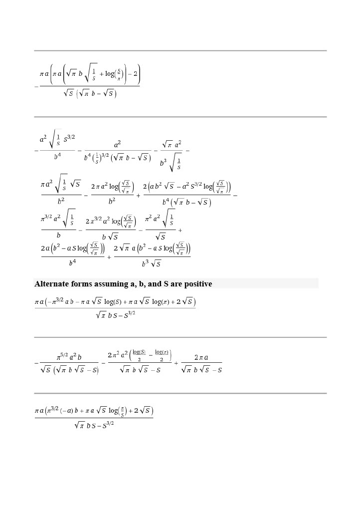 formulas