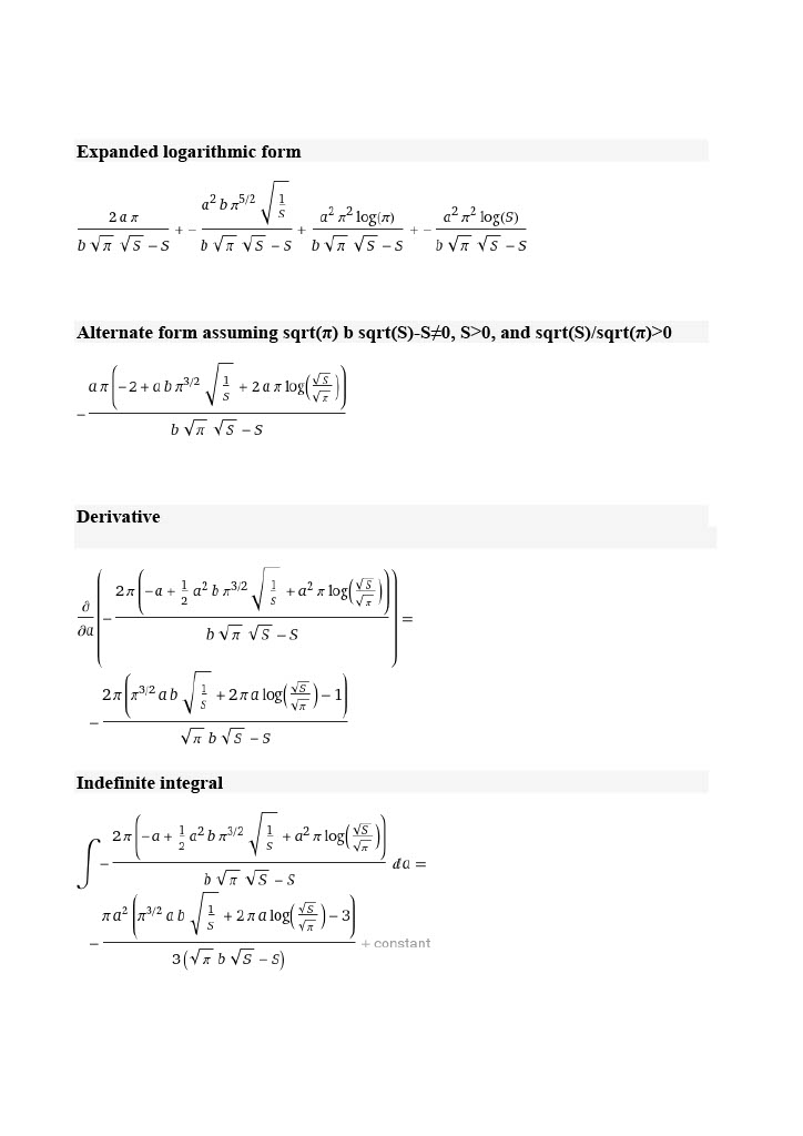 formulas