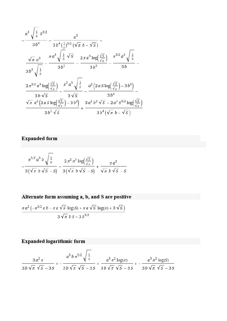 formulas