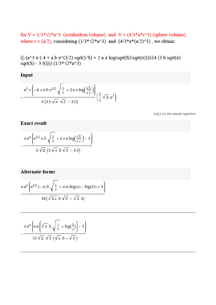 formulas