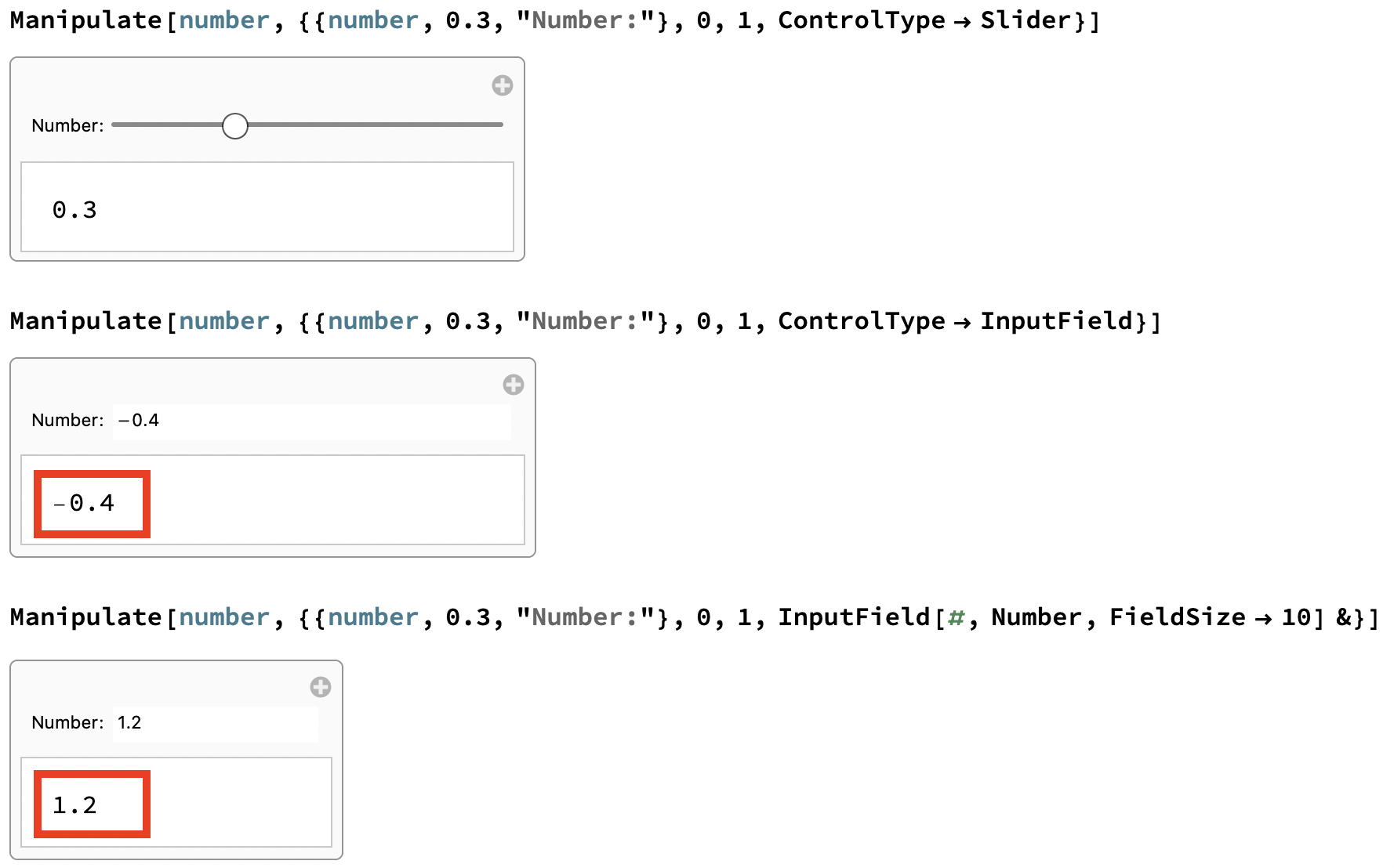 Manipulate with ranged Slider vs InputField as Number