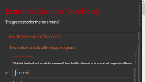 Darcula theme notebook gif