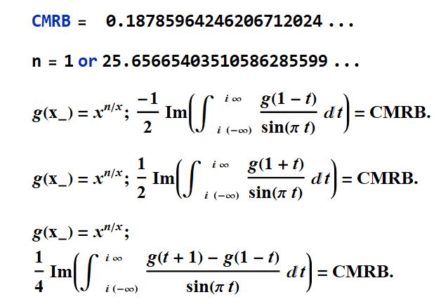 CMRB= -complex infinity to +complex infinity