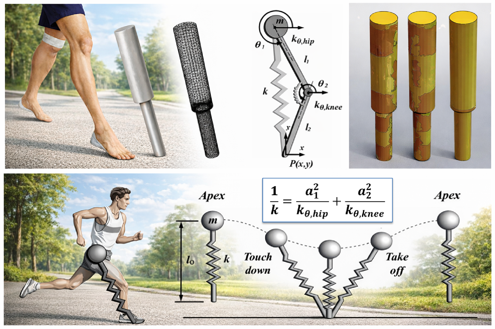 Modeling Below-the-Knee Prosthetics using FEM and SLIP Dynamics