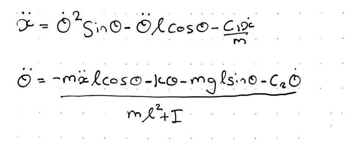 Set of differential equations