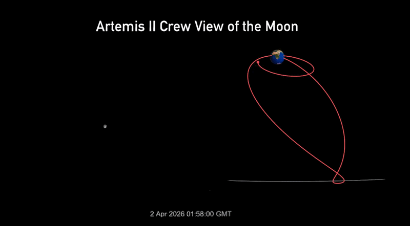View of the Moon from Artemis II