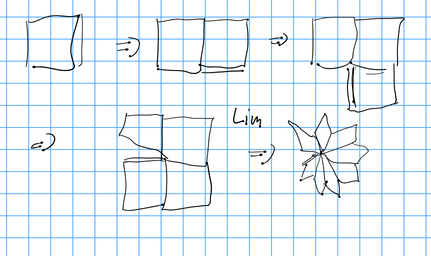 Adding a square the the side of a square with relative orientation