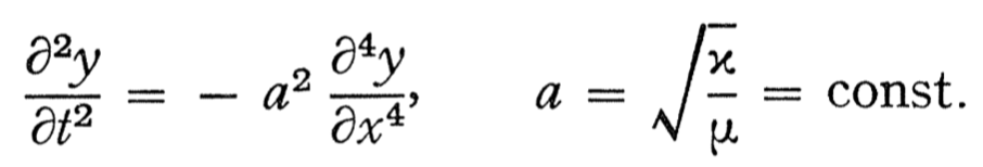 Dynamic Euler-Bernoulli equation
