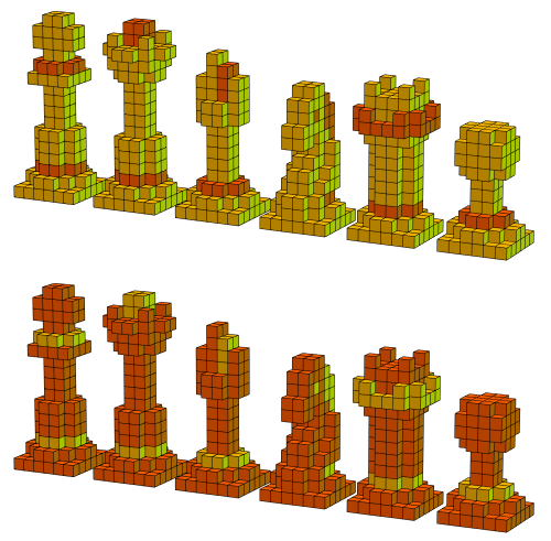 Colored Chess Pieces