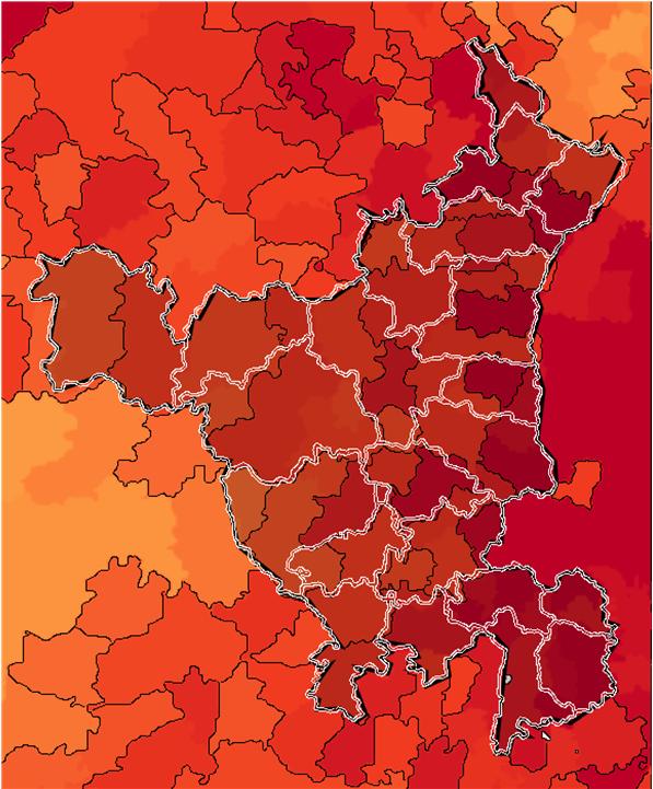 Real Boundaries to Administrative Boundaries Comparison