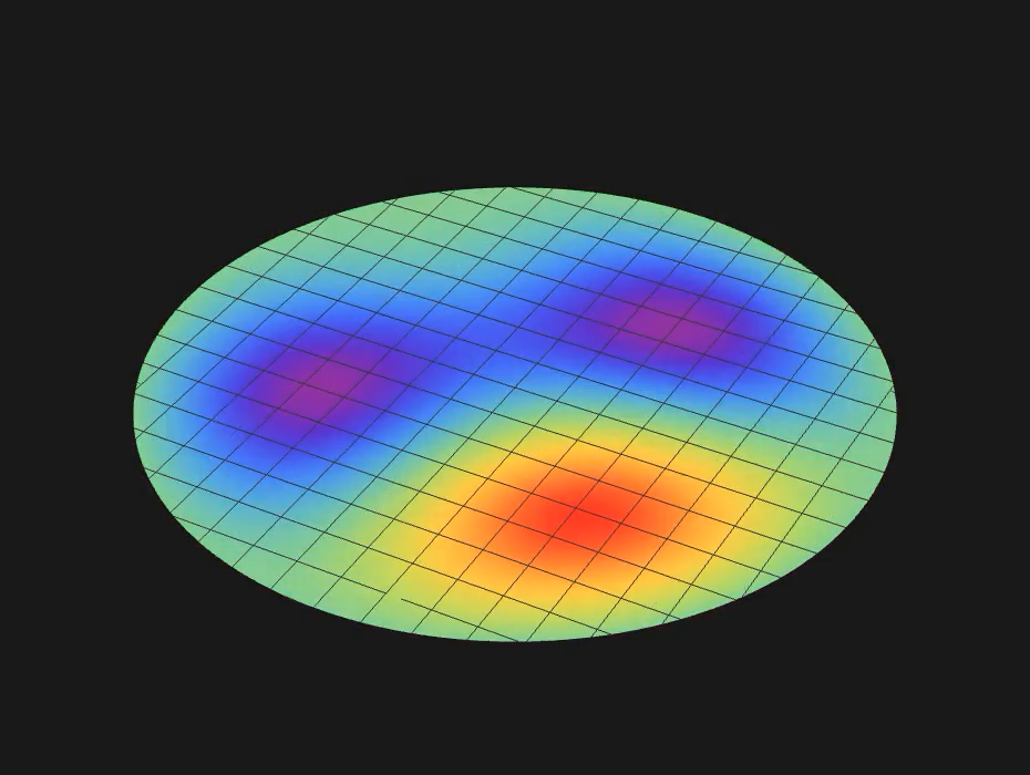 A finite element study of modal interaction between successive strikes on a djembe membrane