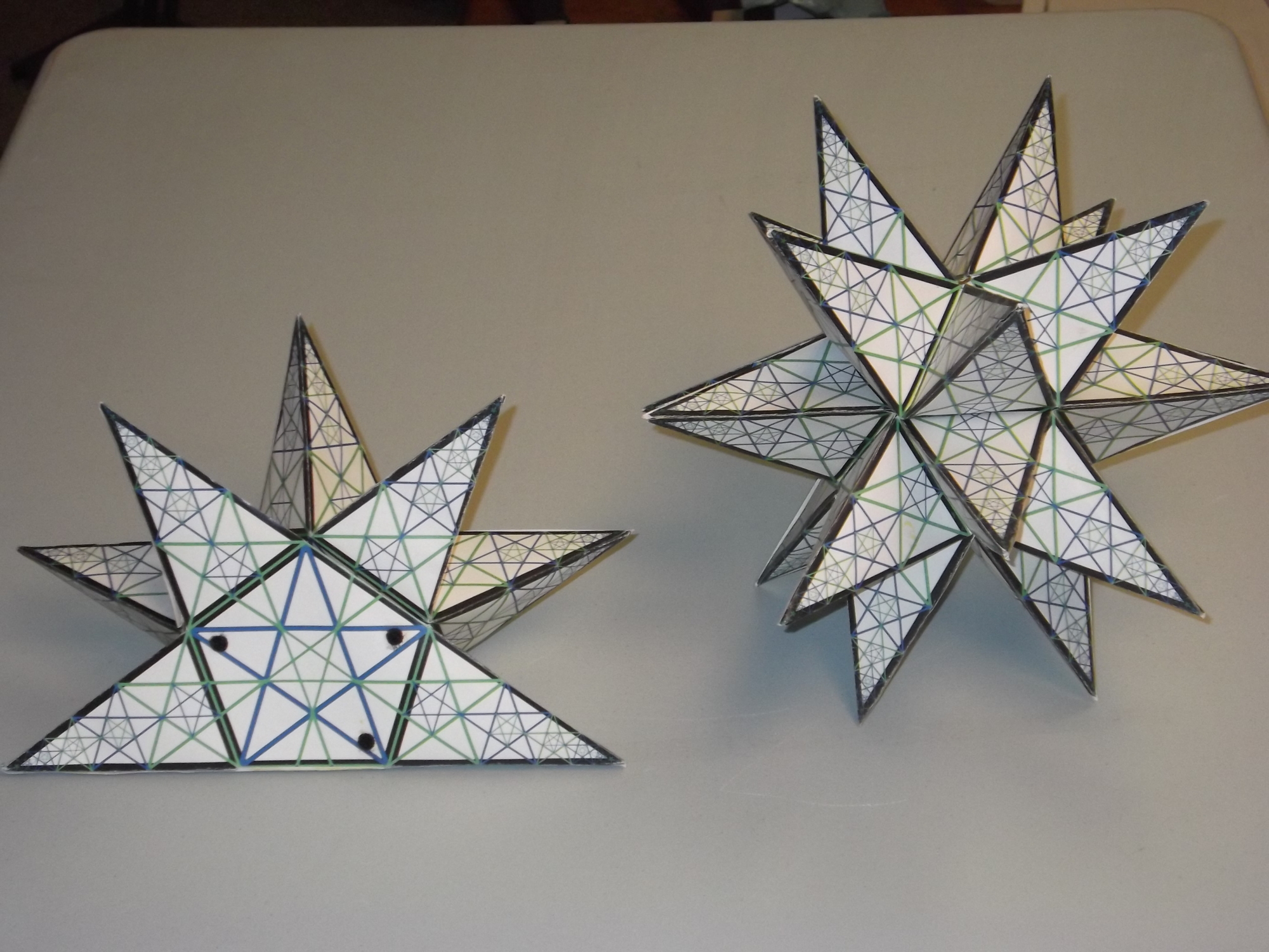 Rendered in 2D color printing on card stock