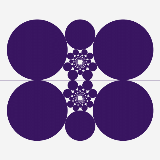 Inverse Cayley transform of rotating grid of circles